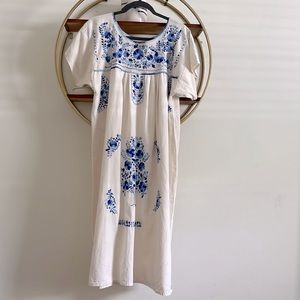 100% Cotton Mexican Style Dress M